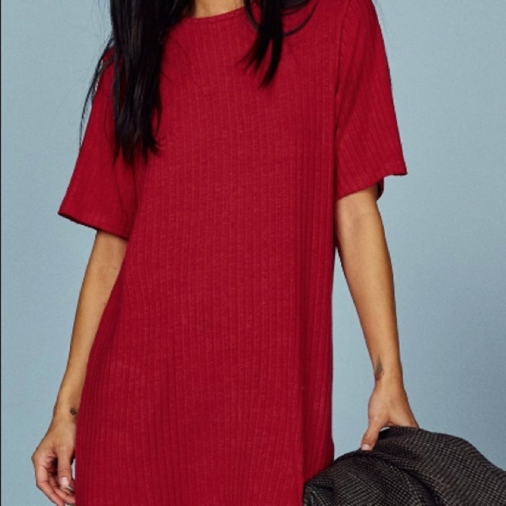 Reformation Ribbed TShirt Dress, M
